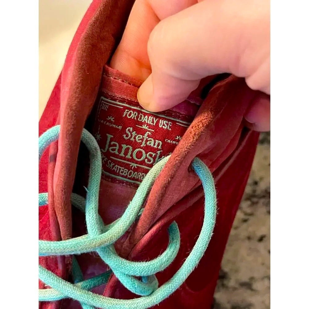 Nike Zoom Stefan Janoski Mid Size 13 Men Causal Sneakers Red Blue Streetwear - Picture 4 of 11